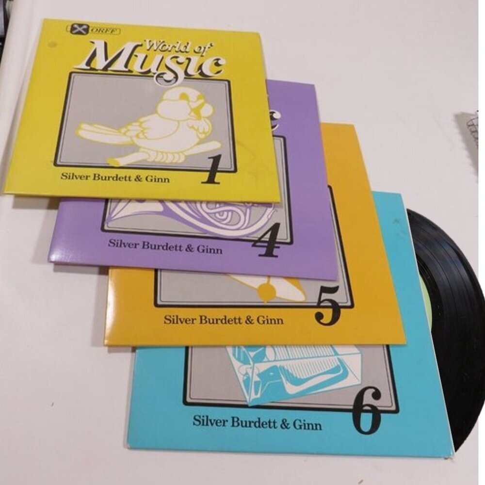 Silver Burdett & Ginn (4) LP Vinyl Records WORLD OF MUSIC